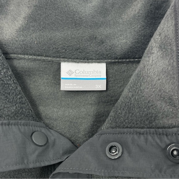NWOT COLUMBIA Men's Fleece 1/4 Snap Sweater Sweatshirt Gray Outdoors Size 3X - Picture 4 of 7